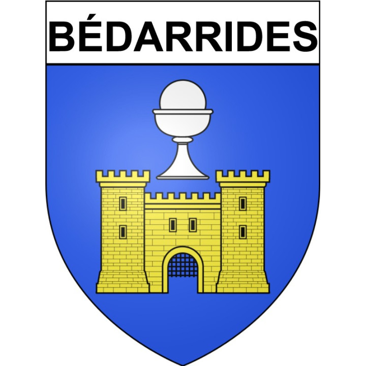 Pegatinas escudo de armas de Bédarrides adhesivo de la etiqueta engomada