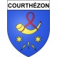 Courthézon 84 ville Stickers blason autocollant adhésif
