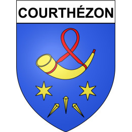 Courthézon 84 ville Stickers blason autocollant adhésif