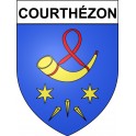 Courthézon 84 ville Stickers blason autocollant adhésif