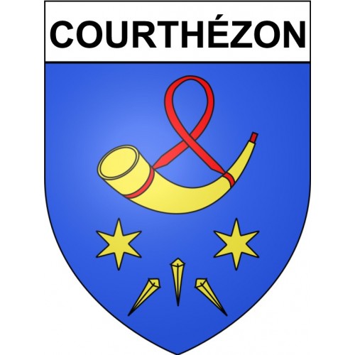 Courthézon Sticker wappen, gelsenkirchen, augsburg, klebender aufkleber