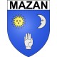 Pegatinas escudo de armas de Mazan adhesivo de la etiqueta engomada