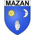 Mazan 84 ville Stickers blason autocollant adhésif