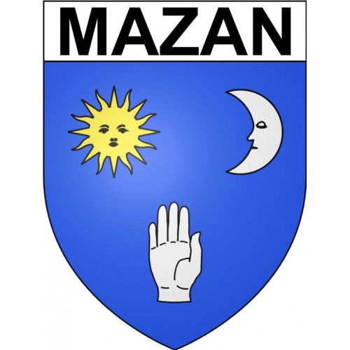 Mazan 84 ville Stickers blason autocollant adhésif