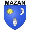 Pegatinas escudo de armas de Mazan adhesivo de la etiqueta engomada