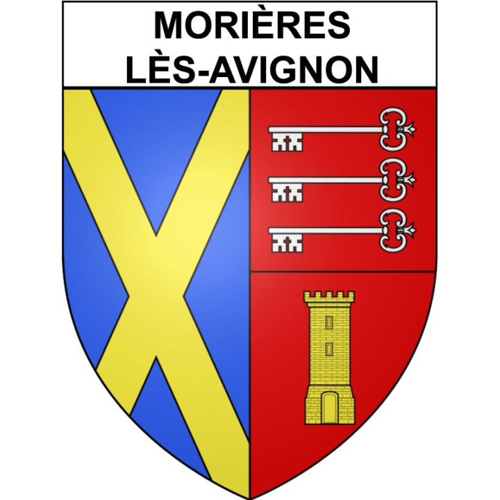 Pegatinas escudo de armas de Morières-lès-Avignon adhesivo de la etiqueta engomada