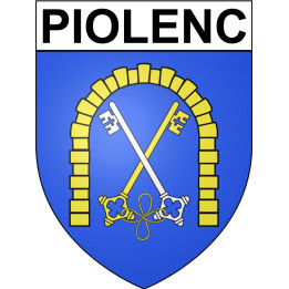 Piolenc 84 ville Stickers blason autocollant adhésif