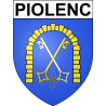Pegatinas escudo de armas de Piolenc adhesivo de la etiqueta engomada