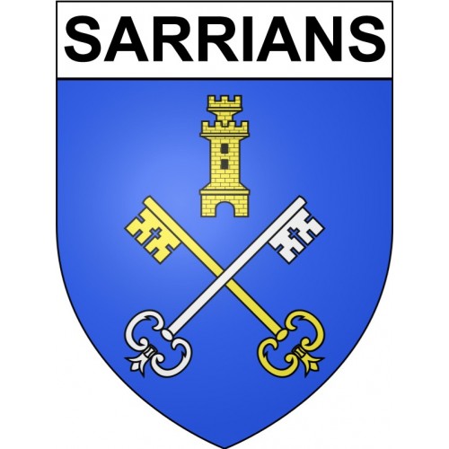 Sarrians Sticker wappen, gelsenkirchen, augsburg, klebender aufkleber