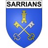 Pegatinas escudo de armas de Sarrians adhesivo de la etiqueta engomada