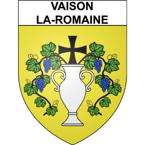 Pegatinas escudo de armas de Vaison-la-Romaine adhesivo de la etiqueta engomada