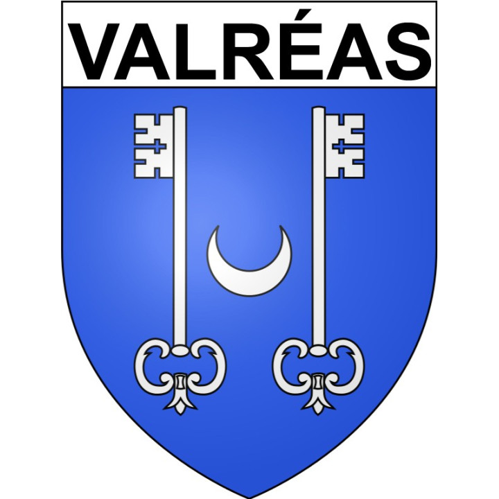 Pegatinas escudo de armas de Valréas adhesivo de la etiqueta engomada