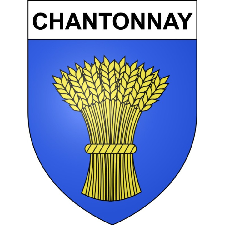 Pegatinas escudo de armas de Chantonnay adhesivo de la etiqueta engomada