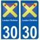 30 Laudun-l'Ardoise blason ville autocollant plaque stickers