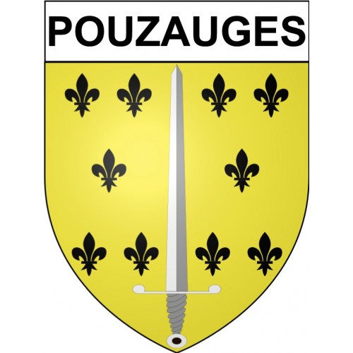 Adesivi stemma Pouzauges adesivo