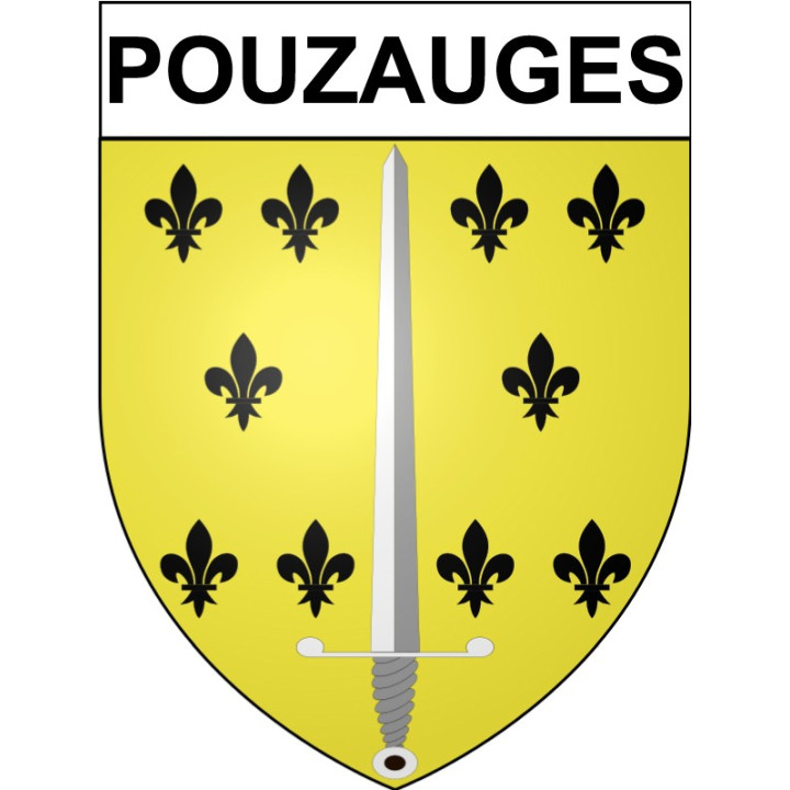 Pouzauges 85 ville Stickers blason autocollant adhésif