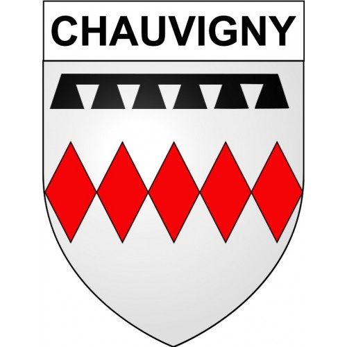 Stickers coat of arms Chauvigny adhesive sticker