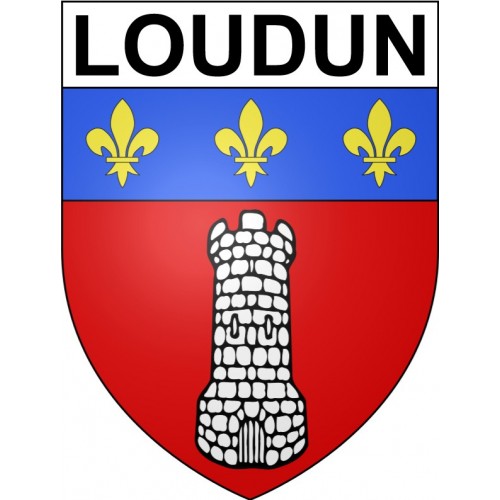 Stickers coat of arms Loudun adhesive sticker