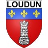 Loudun 86 ville Stickers blason autocollant adhésif