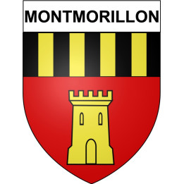 Stickers coat of arms Montmorillon adhesive sticker