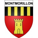 Pegatinas escudo de armas de Montmorillon adhesivo de la etiqueta engomada