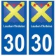 30 Laudun-l'Ardoise blason ville autocollant plaque stickers