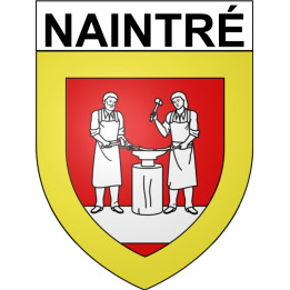 Pegatinas escudo de armas de Naintré adhesivo de la etiqueta engomada