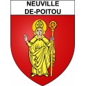 Pegatinas escudo de armas de Neuville-de-Poitou adhesivo de la etiqueta engomada
