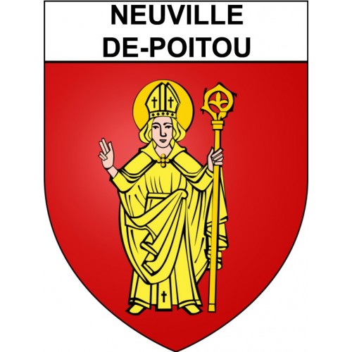 Stickers coat of arms Neuville-de-Poitou adhesive sticker
