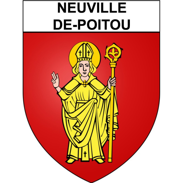 Neuville-de-Poitou Sticker wappen, gelsenkirchen, augsburg, klebender aufkleber