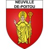 Neuville-de-Poitou 86 ville Stickers blason autocollant adhésif