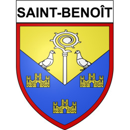 Stickers coat of arms Saint-Benoît adhesive sticker
