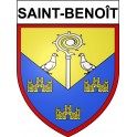 Pegatinas escudo de armas de Saint-Benoît adhesivo de la etiqueta engomada