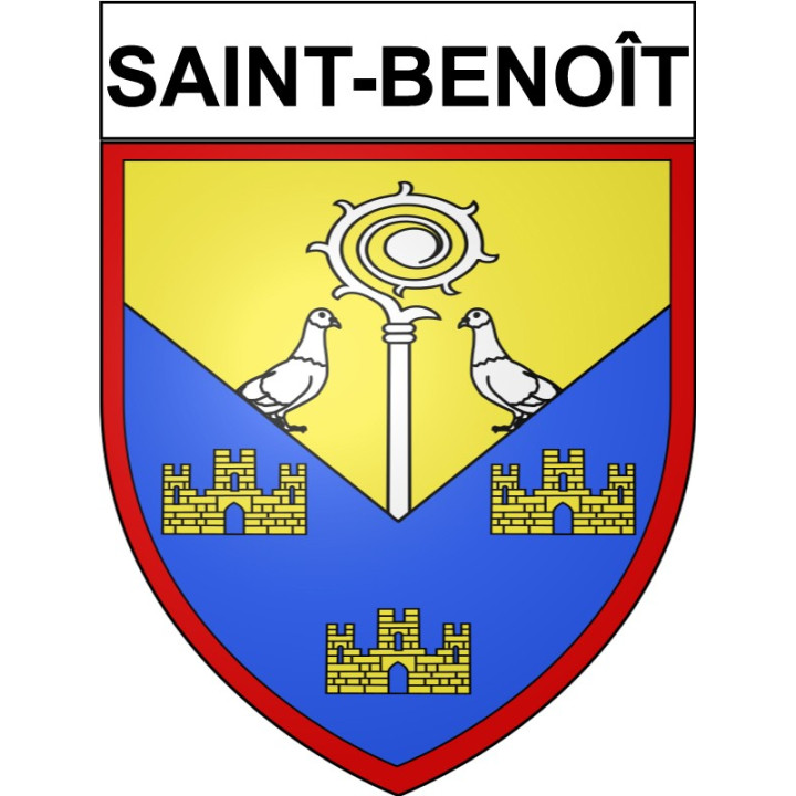 Stickers coat of arms Saint-Benoît adhesive sticker