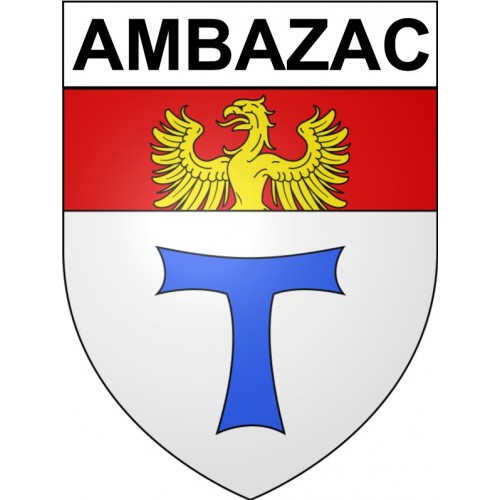 Pegatinas escudo de armas de Ambazac adhesivo de la etiqueta engomada