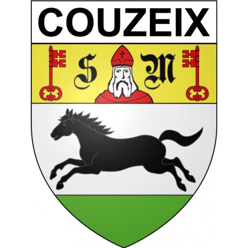 Couzeix Sticker wappen, gelsenkirchen, augsburg, klebender aufkleber