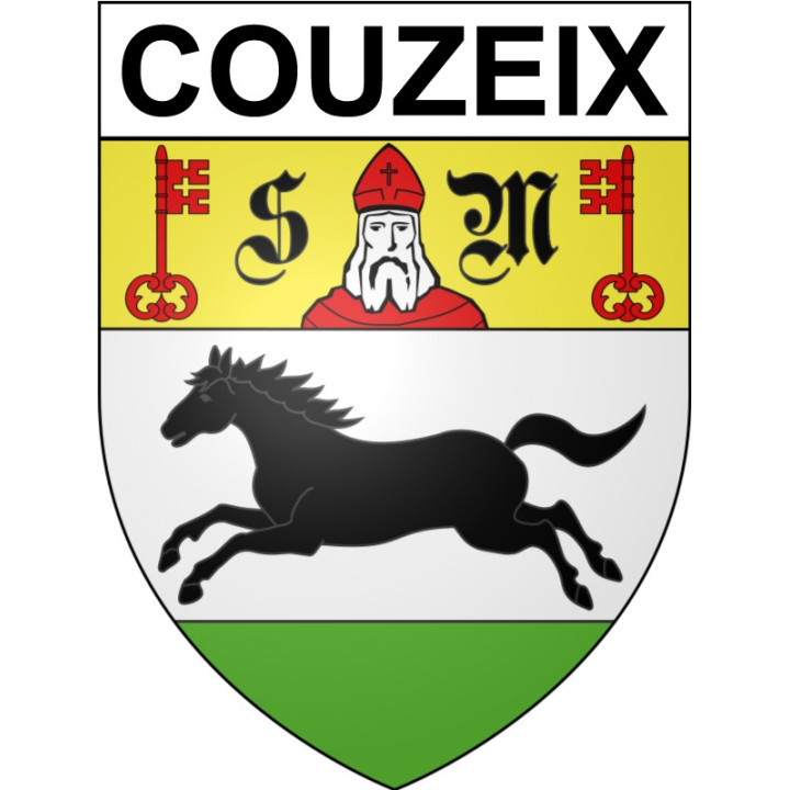 Couzeix Sticker wappen, gelsenkirchen, augsburg, klebender aufkleber