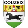 Stickers coat of arms Couzeix adhesive sticker