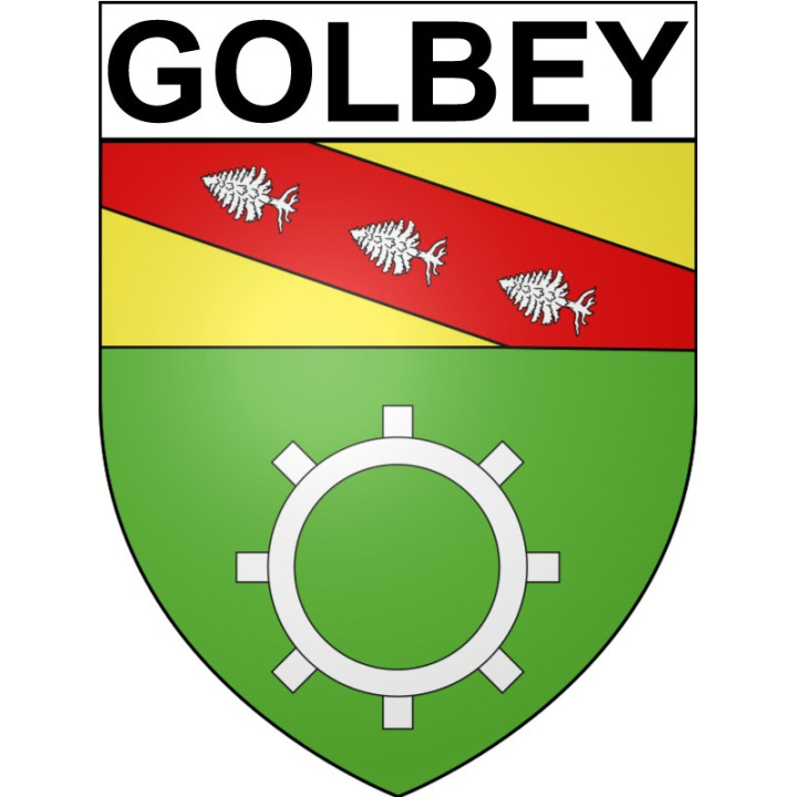 Golbey Sticker wappen, gelsenkirchen, augsburg, klebender aufkleber