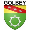Pegatinas escudo de armas de Golbey adhesivo de la etiqueta engomada