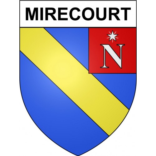 Mirecourt Sticker wappen, gelsenkirchen, augsburg, klebender aufkleber
