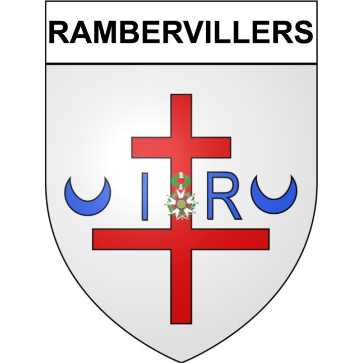Pegatinas escudo de armas de Rambervillers adhesivo de la etiqueta engomada