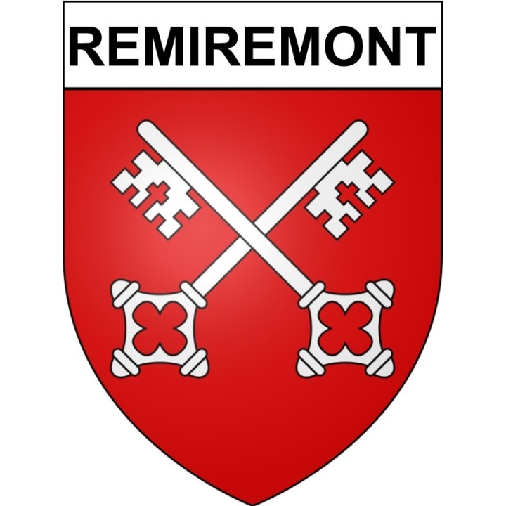 Pegatinas escudo de armas de Remiremont adhesivo de la etiqueta engomada