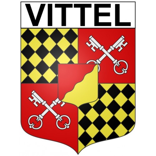 Vittel 88 ville Stickers blason autocollant adhésif