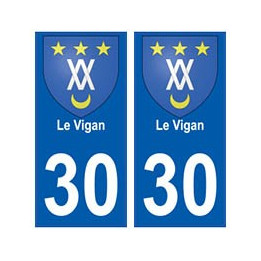 30 Le Vigan blason ville autocollant plaque stickers