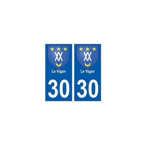 30 Le Vigan blason ville autocollant plaque stickers