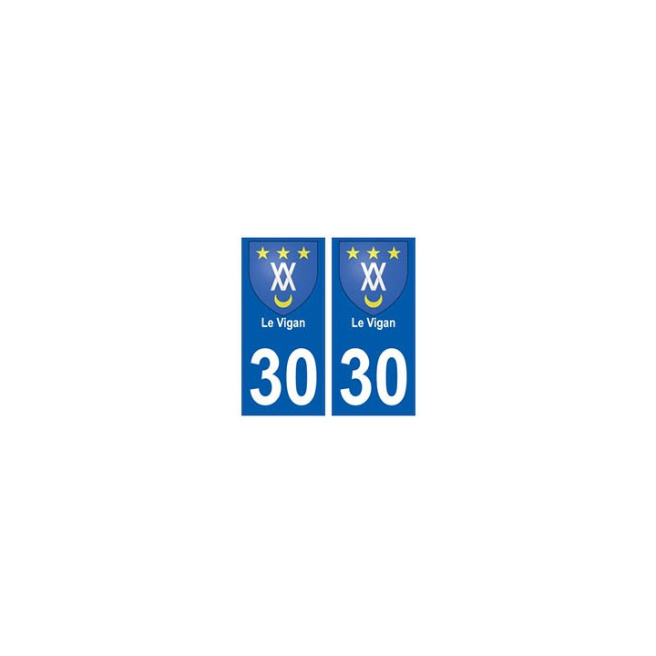30 Le Vigan blason ville autocollant plaque stickers