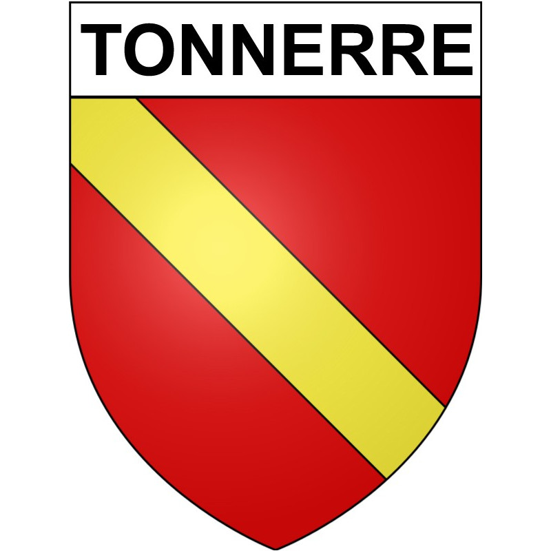 Pegatinas escudo de armas de Tonnerre adhesivo de la etiqueta engomada