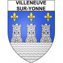 Villeneuve-sur-Yonne 89 ville Stickers blason autocollant adhésif