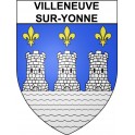 Villeneuve-sur-Yonne 89 ville Stickers blason autocollant adhésif